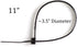 THE CIMPLE CO 17 inch Black Nylon Zip Ties, Strong Indoor and Outdoor Rated, 100 Pack