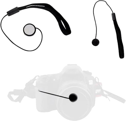 hejhncii 5PCS Lens Cover Rope DSLR Lens Cap Holder Belt Nylon Keeper Anti-Lost Wrist Strap Cord String Leash for SLR