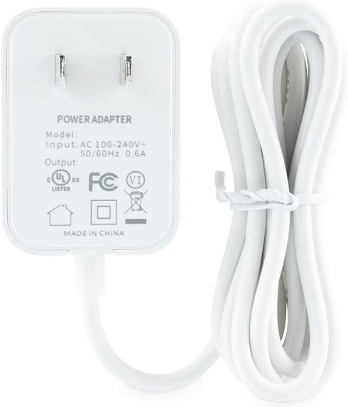 LEFXMOPHY Power Cord for VTech VM5463 VM5463-2HD Baby Monitor Camera, 5V White Charger with 5ft Cable