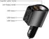 LIHAN Cigarette Lighter Socket Adapter, Car Charger for 12V/24V Outlet Plug Splitter with Multi USB Ports