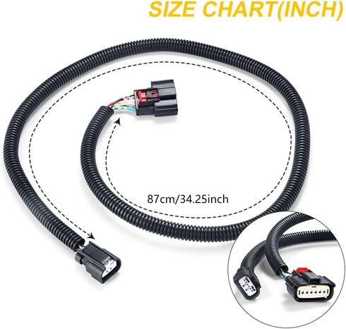 Amumu 2013-2016 F250 F350 F450 F550 Rear View Back Up Camera Wiring Harness Compatible with Ford Super Duty Trucks