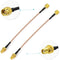 BINGFU SMA Female Bulkhead Mount to SMA Male RG316 Antenna Extension Cable, 6 inch 2-Pack