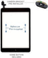 PUNG Screen Replacement for iPad Mini 1/2, A1432 A1454 A1455 A1489 A1490, Black Touchscreen Digitizer with Home Button