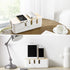 Cable Management Box by Baskiss, 12x5x4.5 inches, Wood Lid, Cord Organizer for Desk, TV, Computer USB Hub System to