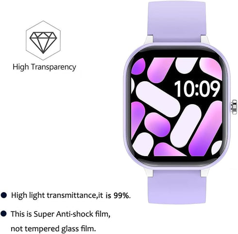 6 Pack Screen Protector Film Compatible with HENGTO H39 Plus Fitness Tracker, Crystal Clear HD Anti-Scratch