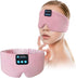 Joythink Bluetooth Sleep Headphones, Silk Sleep Mask with Earphones, Blackout Soft Eye Cover for Sleeping On Side