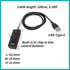 3.5 mm to USB Adapter Headset Headphone Cable 3.28 ft, Mic-Supported with In-line Mic Mute & Volume Control