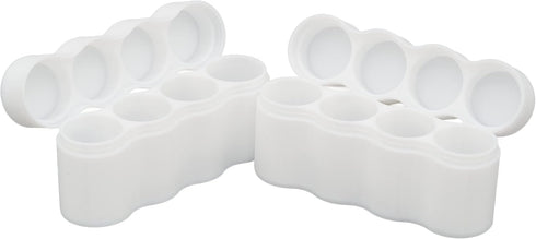 Slimline CR123a Battery Case, Soft Durable Material - Pack of 2 (Holds 4 Batteries)