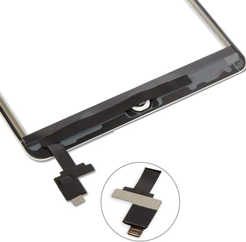 iPad Mini 1/2 Screen Replacement, Touchscreen Digitizer (White) with Home Button, Full Repair Kit