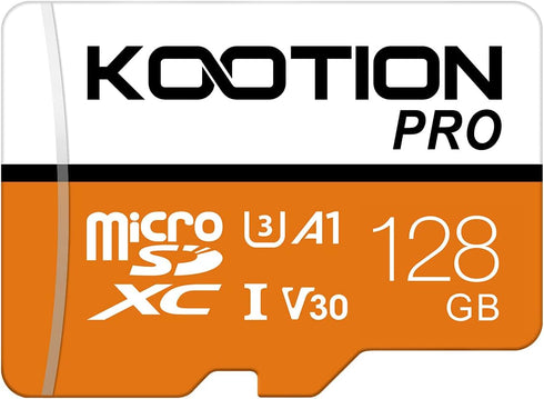 KOOTION 128GB Micro SDXC UHS-I U3 V30 A1 Memory Card - High Speed TF Card for Phone, Camera
