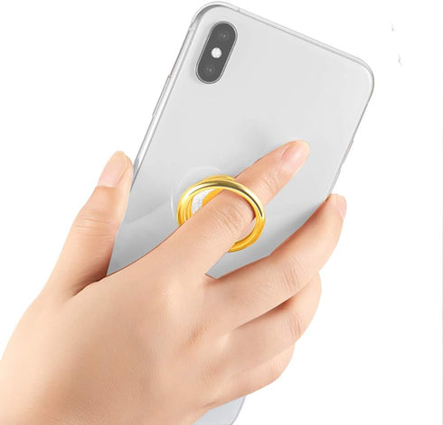 Glitter Bling Bling Phone Ring Holder, Sparkle Kickstand, Cell Phone Finger Ring Grip for Almost All Phones (Gold)
