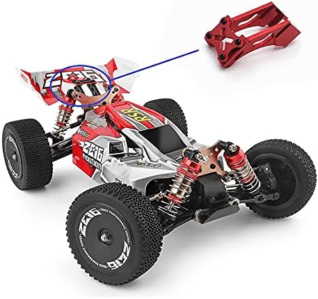 Lyzeous 144001-1258 Set 144001 1/14 4WD Metal Tail Fixed Parts Tail Wing Firmware Fittings for RC Car Parts,Red