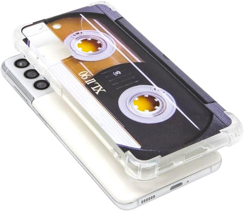 Case for Galaxy S21 5G, Shockproof Scratchproof TPU Soft Bumper Retro Music Cassette Tape Case for Samsung Galaxy S21 5G