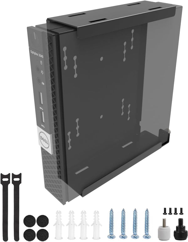 JINGCHENGMEI Wall Mount for Mini PC, Compatible with Dell OptiPlex Micro Form Factor, VESA and Under Desk Mounting