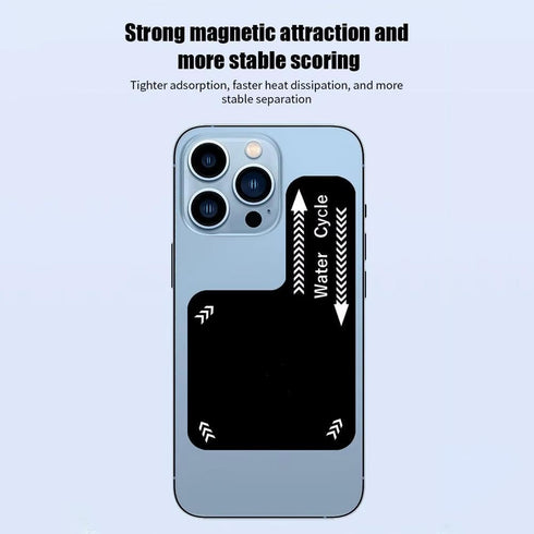GINTBN Universal Reusable Phone Heatsink Pad, Metal Magnetic Cooling Plate for Gaming & Streaming, Enhances Phone