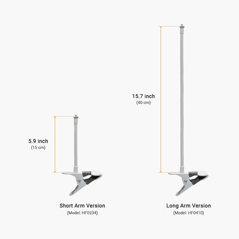 Holicfun Flexible Clip Mount for Indoor/Outdoor Security Cameras, 15cm Gooseneck, Compatible with Ring, Blink, Eufy,