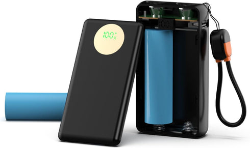FANSHINUO Set 2x21700 22.5W Set Power Banks Battery Case Shell Fast Charging Double Lights Digital Capacity Display