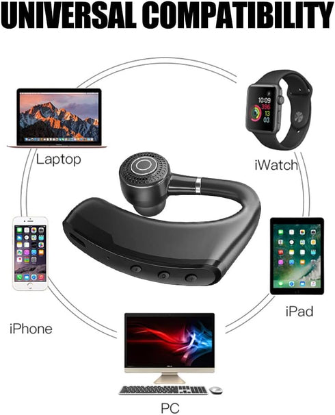 Wireless Earbuds, 25 Hours Talktime Wireless Mono Bluetooth Headset with HD Microphone, Noise Reduction
