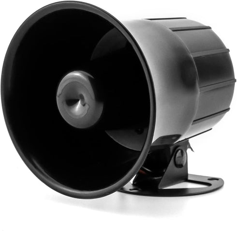 QWORK Electric Siren Horn, DC 12V Security Loud Wired Alarm Siren for Home Alarm System, 110 dB