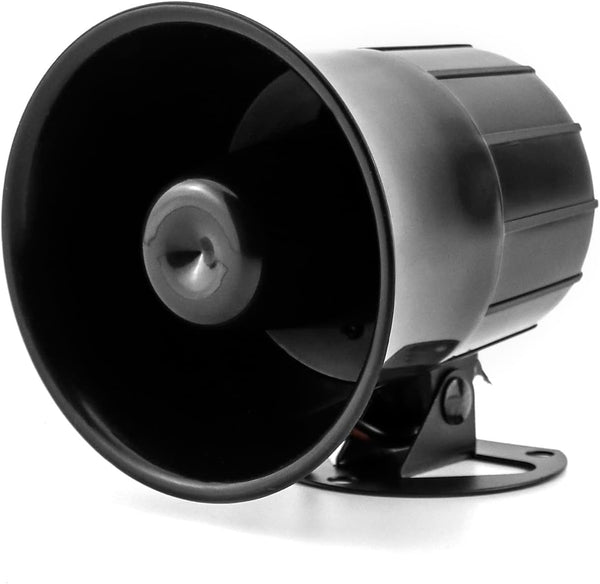 QWORK Electric Siren Horn, DC 12V Security Loud Wired Alarm Siren for Home Alarm System, 110 dB