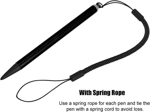 ASHATA Stylus, Resistive Touch Painting Pen with Spring Rope, Compatible with All Resistive Touch Screen Devices (Black)