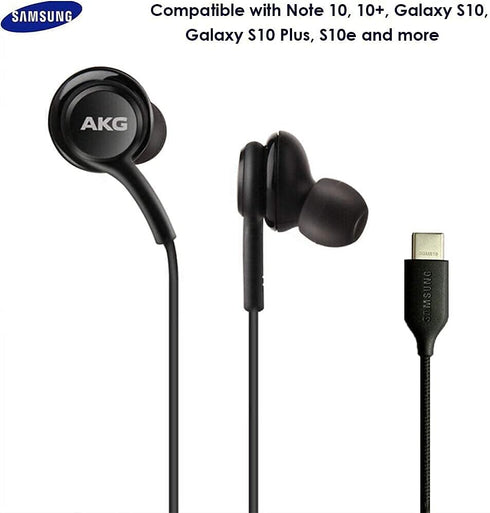 UrbanX 2021 Stereo Headphones with Microphone & Volume Remote for Galaxy S21, S20, Note 10, S10, S9 Plus, Type-C