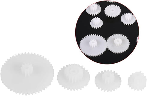 19pcs Set Pilipane Plastic Gears Kits Motor Gear Assembly for Robot Toy Automobile Cars DIY