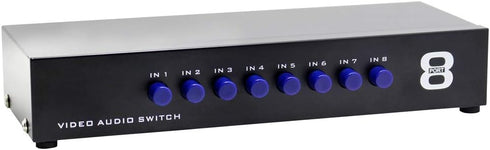 8-Way 8 1 Panlong AV Switch RCA Switcher in Out Composite Video L/R Audio Selector Box for DVD STB Game Consoles