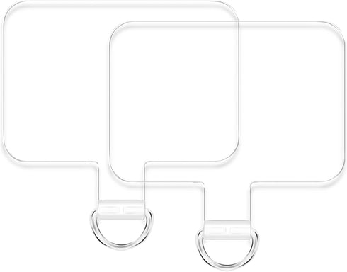2pcs Transparent Phone Tether Tabs for Clear Phone Cases, Cell Phone Tether Replacement for iPhone Smartphone Case