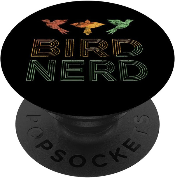 Bird Nerd Retro Vintage Distressed Bird Watcher PopSockets Swappable PopGrip
