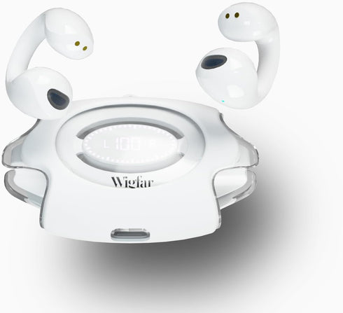 Open Ear Headphones, True Wireless Bluetooth Ear Clip Earbuds, Sweat Resistant, 24H Playtime, White
