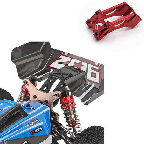 Generic 2X 144001-1258 Set 144001 1/14 4WD Metal Tail Fixed Parts Tail Wing Firmware Fittings for WTY RC Car Parts,Red