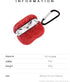 Sparkly Diamond Case for AirPods Pro 1&2 - Shockproof Rhinestone Cover Skin with Keychain, Rro Red