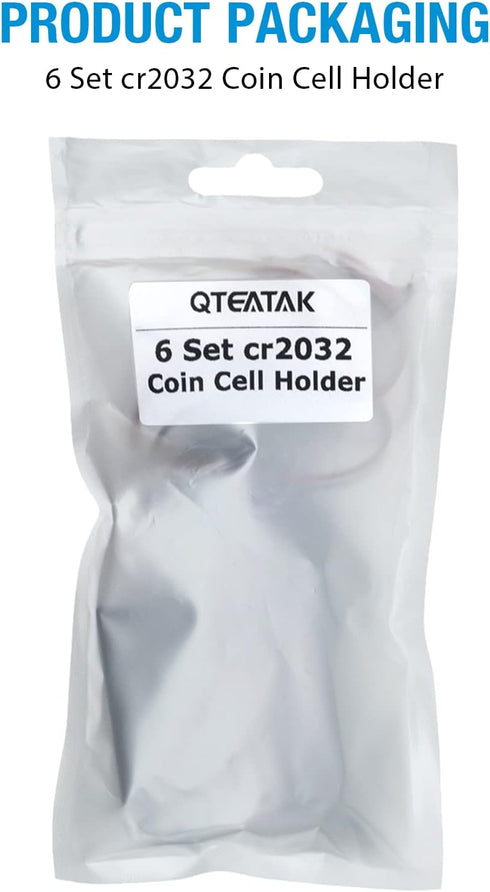 QTEATAK 6 2 3V CR2032 Pcs x Button Coin Cell Battery Holder with Leads On Off Switch