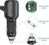 12V Car Charger with 5V Dual USB Ports and 5 Connectors for Radar Detector, Portable Air Pump, 6.6ft Cable