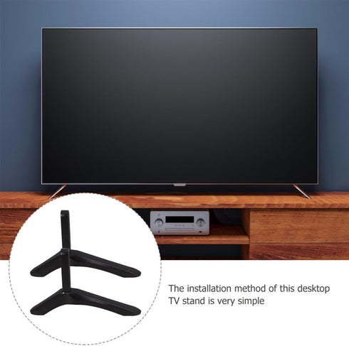 BESPORTBLE Aluminum Alloy Tv Stand Legs Tabletop Mount Stable Base No-Drill Heavy Duty Support Bracket for Flat Screen
