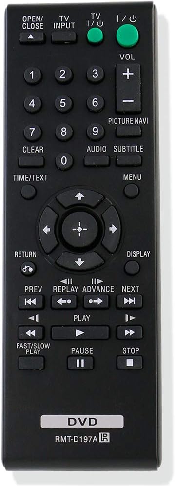 New RMT-D197A Replace Remote for Sony DVD Player DVP-SR210, DVP-SR510
