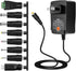 Belker 36W Universal AC DC Adapter Power Supply for LCD LED Light Strip, Router, Speaker, TV Box