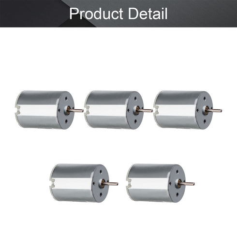 5Pcs 7.2V 13500RPM 0.38A Fielect DC Motor Micro Motor Round Shaft Electric Motor for DIY Airplane RC Boat Toys Model