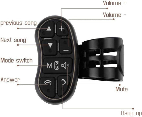YuYue Electronic 2 Universal Car DVD GPS Player Wireless Remote Controller, Steering Wheel Remote Control Button