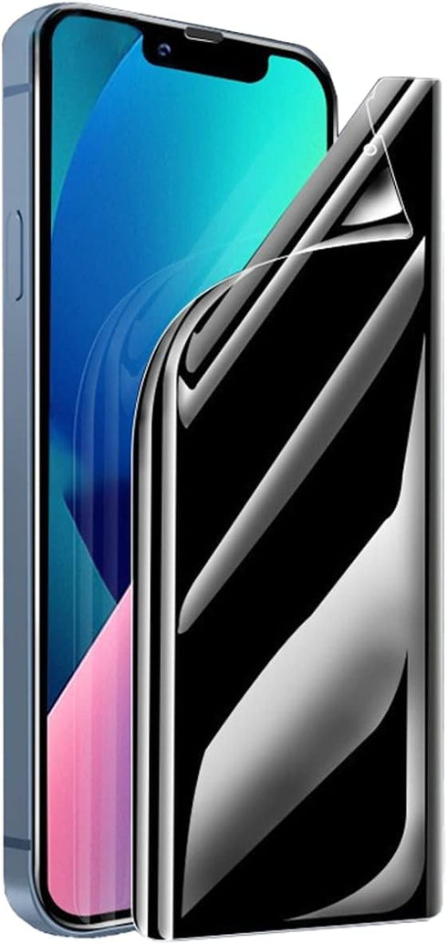 Hydrogel Film Privacy Screen Protector for iPhone 13/13 Pro & iPhone 14 (6.1") - 2 Pack, High Sensitivity, Easy Install.