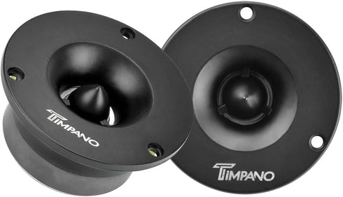 Timpano TPT-ST3 3.75 Inch Super Tweeter Black, 4 Ohm, 500 Watts Peak, Pro Car Sound System Bullet Tweeters (Pair)