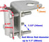 UngSung SO-239, 3/8" 24 Truck Antenna Mirror Mount Bracket Heavy Duty Stainless Steel Side Rail Mast Clamp Mount