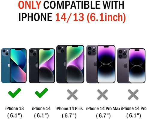 Stripes Case for iPhone 13/14, Hard PC+TPU Bumper Clear Protective Case Compatible with iPhone 13/14 6.1" 2021 2022 - Minimal Stripes and Rose Gold