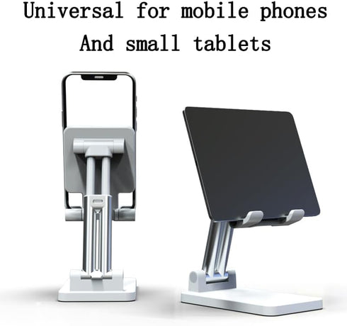 Leavnea Cell Phone Stand,Adjustable Angle Height Phone Honder for Desk,Fully Foldable Portable Phone Mount,Compatible