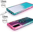 Silverback Moving Liquid Holographic Glitter Case for Galaxy S20, Girls Women Bling Ring Stand Slim Case - Green