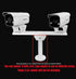 Security Camera Mount Holder for Double Surveillance Camera, Metal Steel One to Two Horizontal Cross Bar Dual Camera