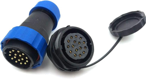 SD28 28MM IP68 16Pin Panel Mount Waterproof Wire Connector, Industrial Power Cable Connector