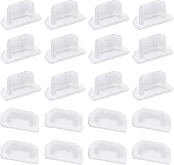 uxcell 20pcs Silicone Micro USB Cap Port Cover Anti Dust Protector 6.5mmx2.3mm Clear