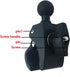 Motorcycle Bicycle Handle Bar Rail Mount - 1 Inch Ball Mount Action Camera for Handlebar Clamp, Black